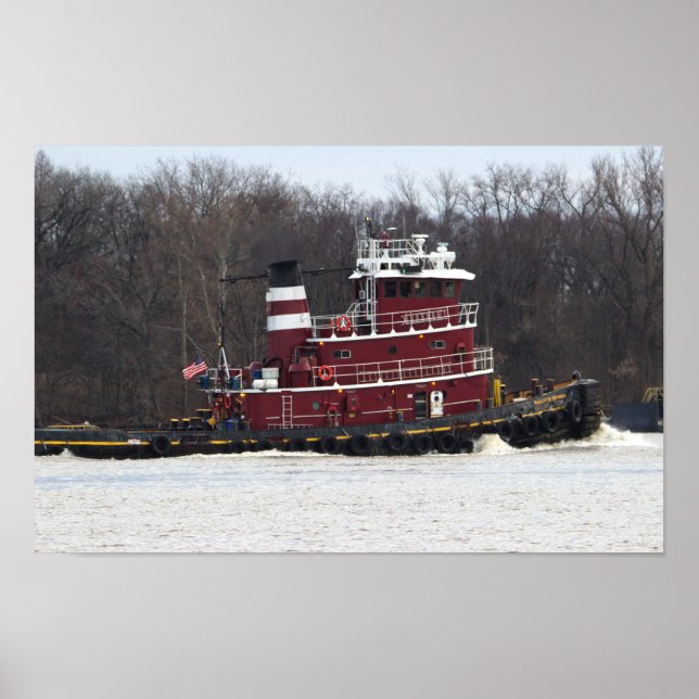 Tugboat på Delaware River Poster (Framsidan)