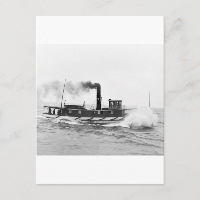 Tugboat William Sprague, slutet på 1800-talet Vykort (Framsida)
