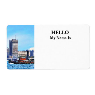 Tugboats Near the New York City Skyline c1906 Fraktsedel