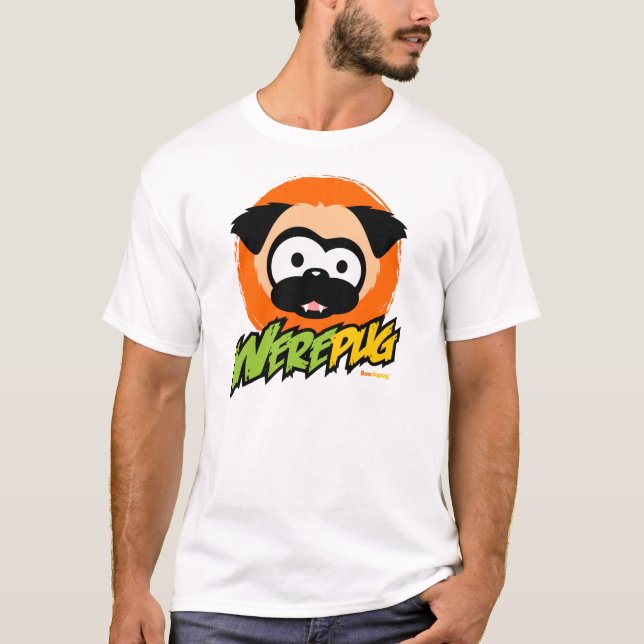 Tugg den WerePug vitT-tröja Tee (Framsida)