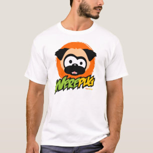 Tugg den WerePug vitT-tröja Tee Shirt
