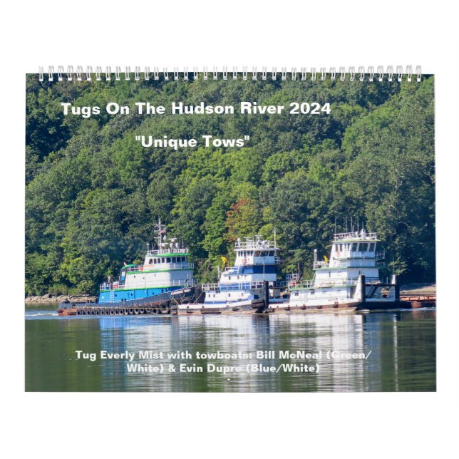 Tuggar på Hudsonfloden med unika torn 2024 Kalender (Omslag)