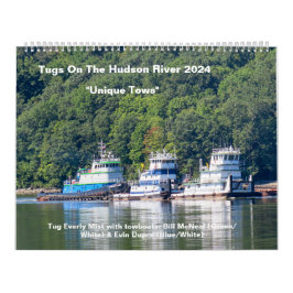 Tuggar på Hudsonfloden med unika torn 2024 Kalender