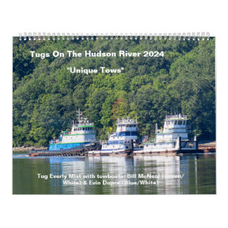 Tuggar på Hudsonfloden med unika torn 2024 Kalender