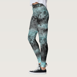 Tuggblått struktur leggings