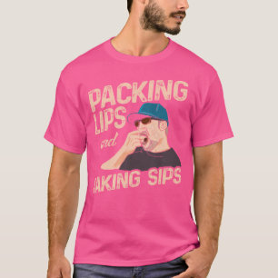 Tuggtobak, förpackning av Läppar och användning av T Shirt