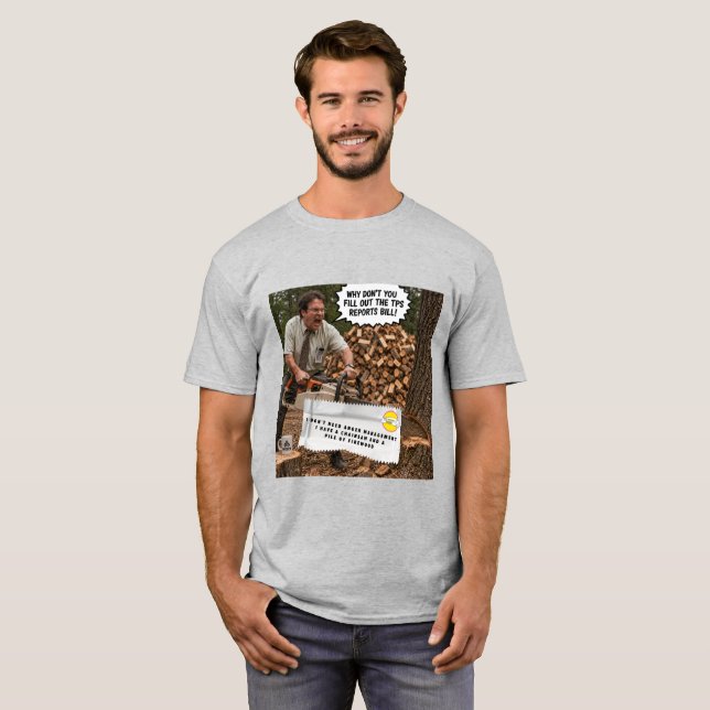 Tuggummipapper Skämt T Shirt (Hel framsida)