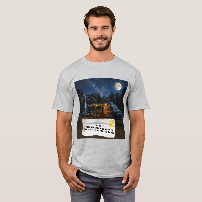 Tuggummipapper Skämt #Vanlife T-Shirt (Hel framsida)