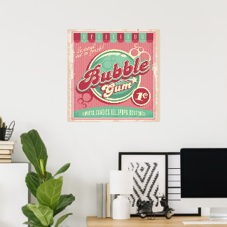 Tuggummiplakat Poster