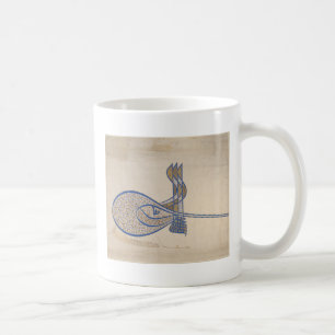 Tughra (officiellt häfte) av sultanen Süleiman Kaffemugg