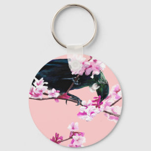 Tui Bird i Blommarna Cherry Nyckelring