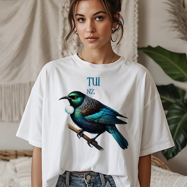 Tui - Native Bird of New Zealand T Shirt (Skapare uppladdad)
