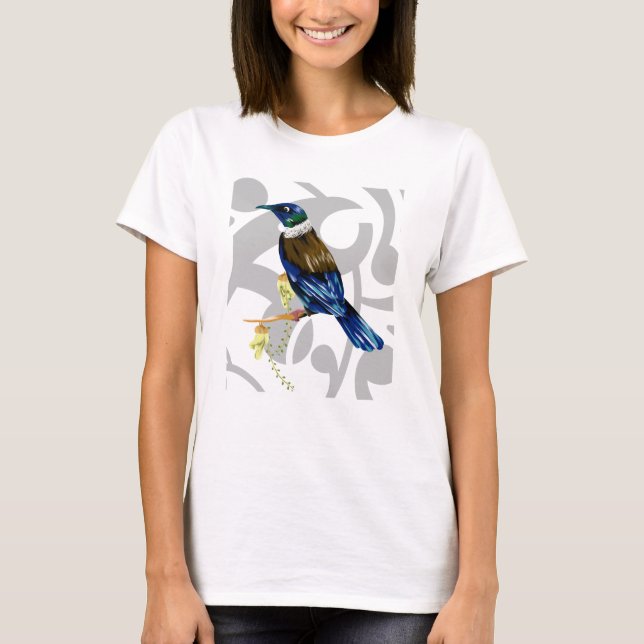 Tui New Zealand native bird T Shirt (Framsida)