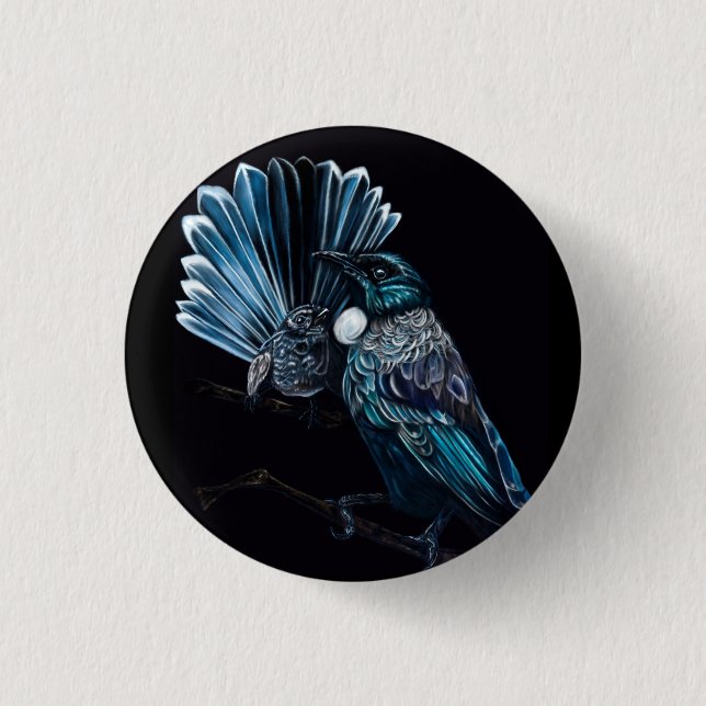 Tui och Piwakawaka Knapp (Framsida)