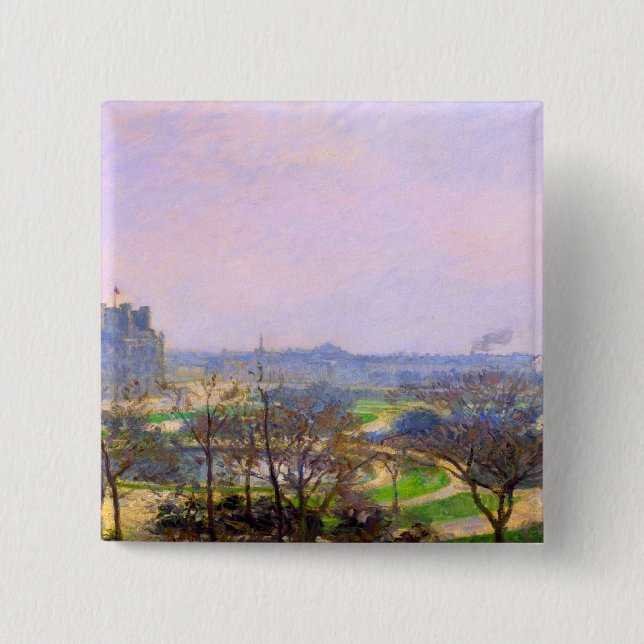 Tuileries arbeta i trädgården i Paris konst av Knapp (Framsida)