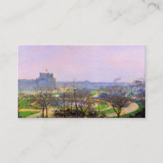 Tuileries arbeta i trädgården i Paris konst av Visitkort