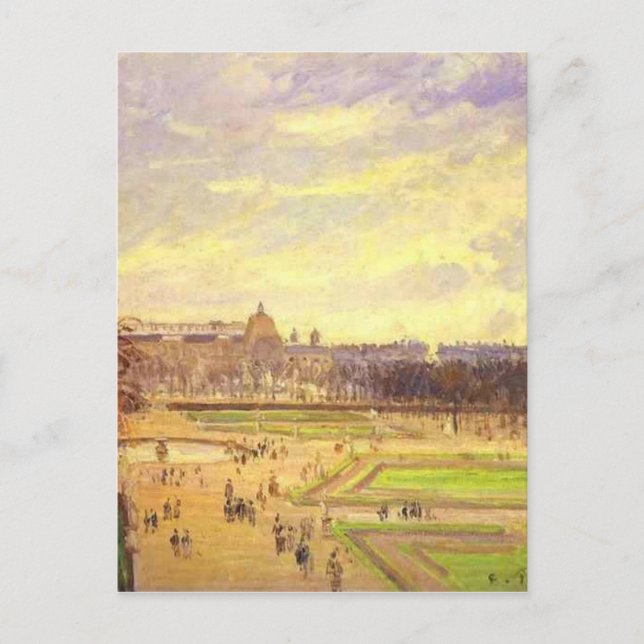 Tuileries Gardens 2 av Camille Pissarro Vykort (Framsida)