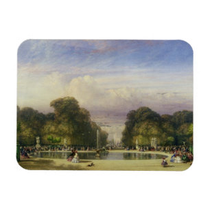 Tuileries Gardens, med Arc de Triomphe i Magnet