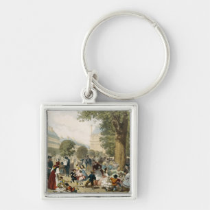 Tuileriesen, 1856 fyrkantig silverfärgad nyckelring