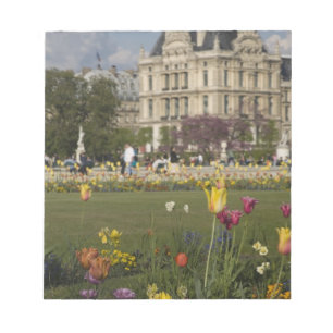 Tuilerieträdgården, Louvren, Paris, Frankrike Anteckningsblock