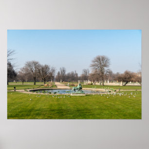 Tuilerieträdgården på vintern - Paris Poster
