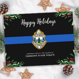 Tuin Blue Line Logotyp Police Department Helg Vykort
