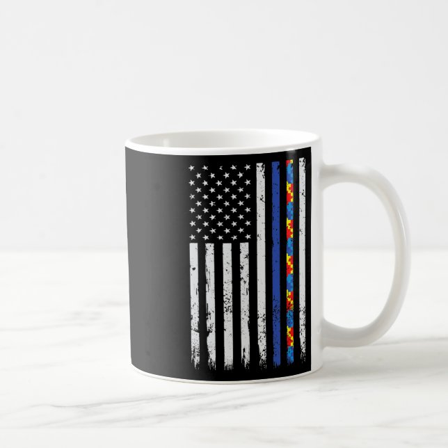 Tuin Blue Line Polissupport Autism 4 juli Mamma Kaffemugg (Höger)