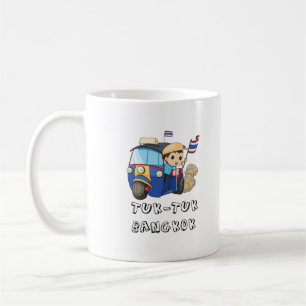 Tuk Tuk Bangkok Thailand, souvenirgrafisk text Kaffemugg