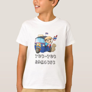 Tuk Tuk Bangkok Thailands grafiska text T Shirt