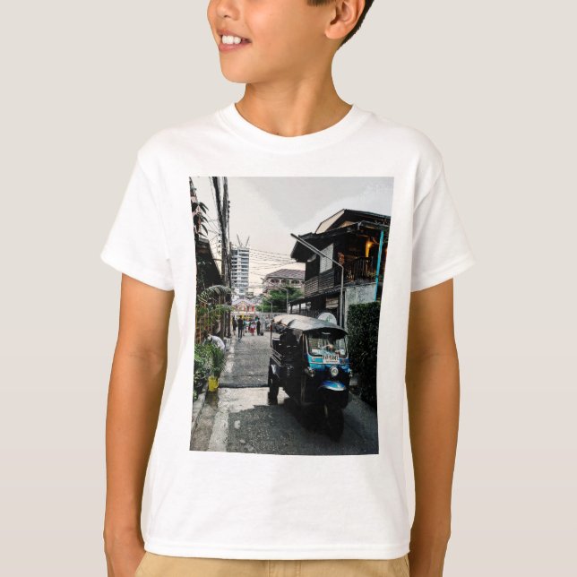 Tuk Tuk i Bangkok Thailand T Shirt (Framsida)