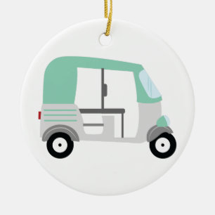 Tuk Tuk Julgransprydnad Keramik