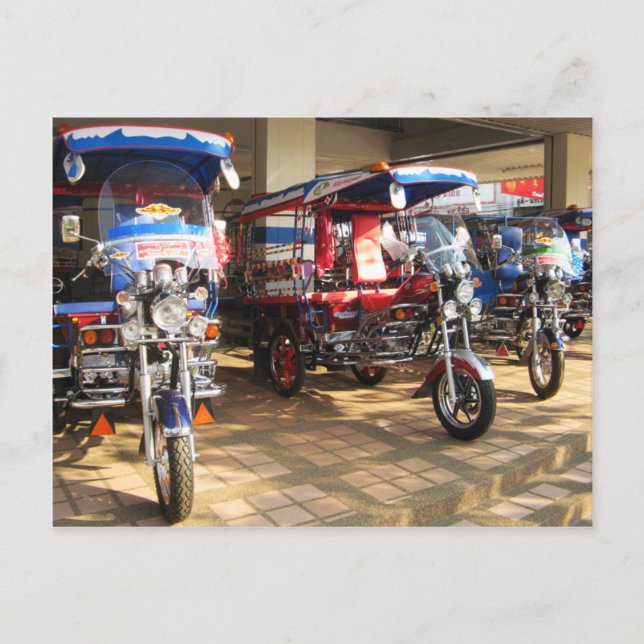 Tuk Tuk Showroom ... Udon Thani, Isaan Vykort (Framsida)