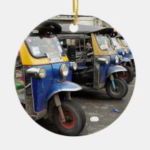 Tuk tuk taxi Bangkok Thailand Julgransprydnad Keramik