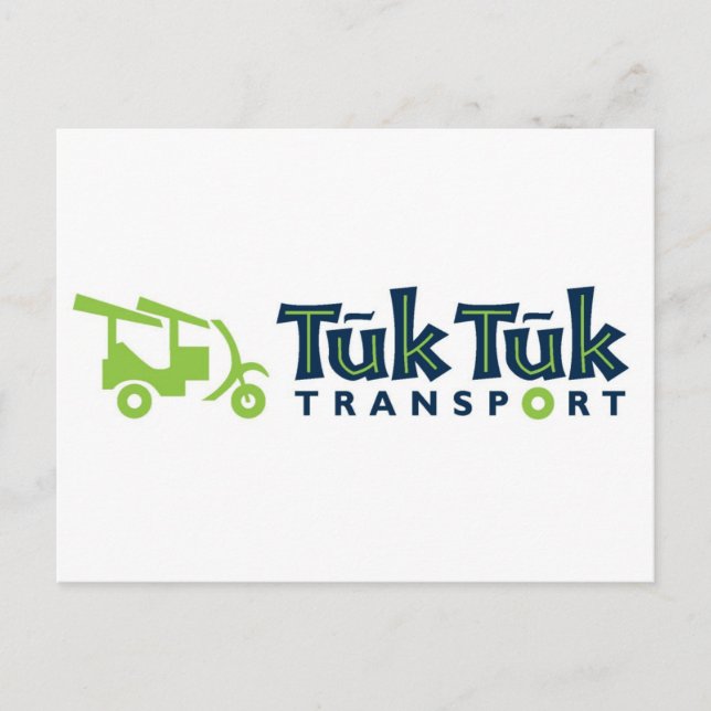 Tuk Tuk Transport Vykort (Framsida)