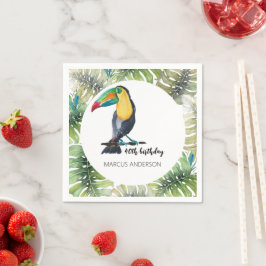 Tukan Exotisk Akvarell Illustration Pappersservett