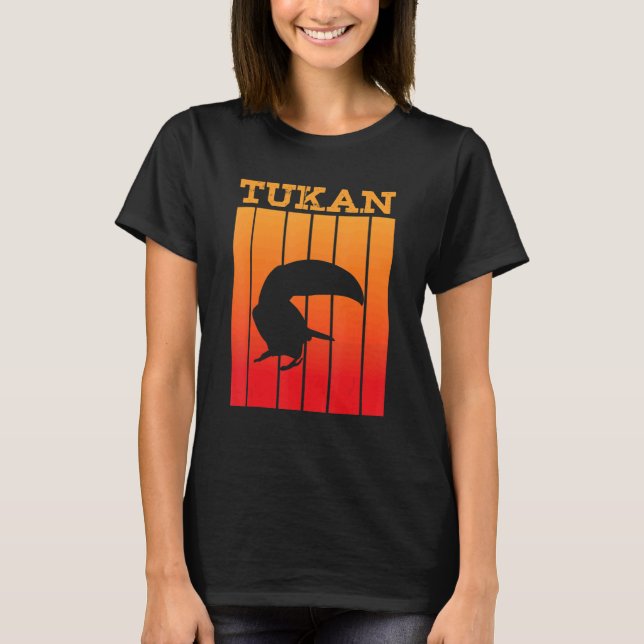 Tukan Shadow Silhouette vid Sunset T Shirt (Framsida)