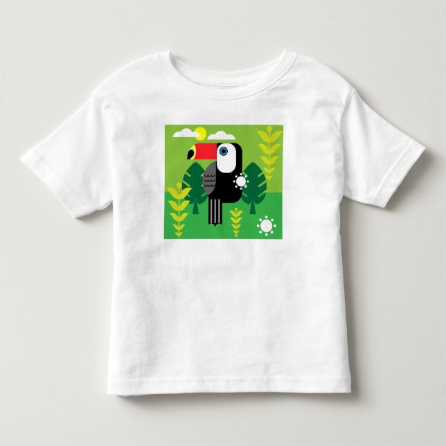 Tukan Tropisk Fågel T Shirt (Framsida)
