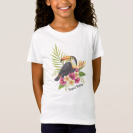 Tukanfågel bland tropiska blommor, semester  t shirt