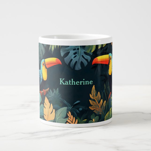 Tukanparadis: Anpassningsbar design Jumbo Mugg (Framsidan)