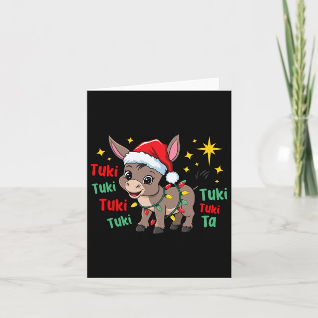 Tuki Tuki Donkey Tis The Season Mexikansk Spansk C Kort (Framsida)