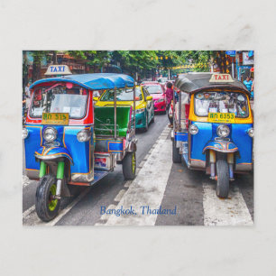 Tuktukar i Bangkok, Thailand Helg Vykort