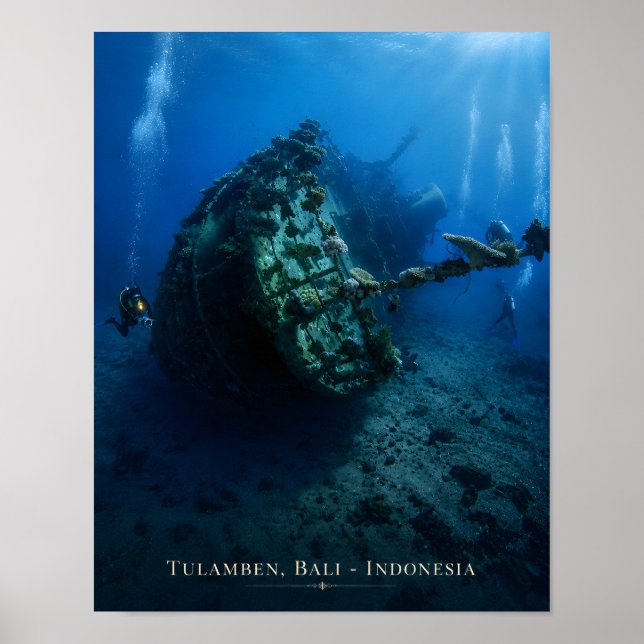 Tulamben Bali Vrakplakat Poster (Framsidan)