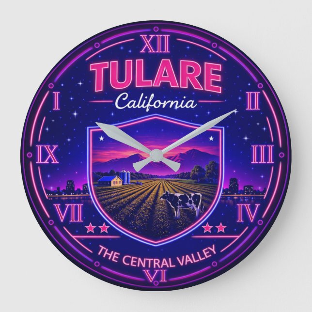 Tulare California Farmland Stor Klocka (Framsida)