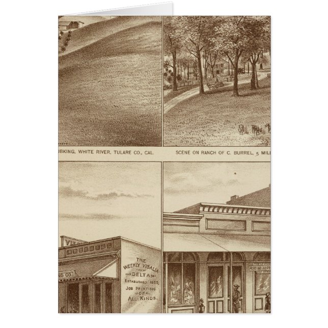 Tulare Co-rancher, kontor Hälsningskort (Framsidan)