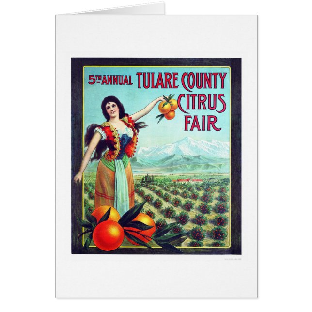 Tulare County citrusmässa Hälsningskort (Framsidan)