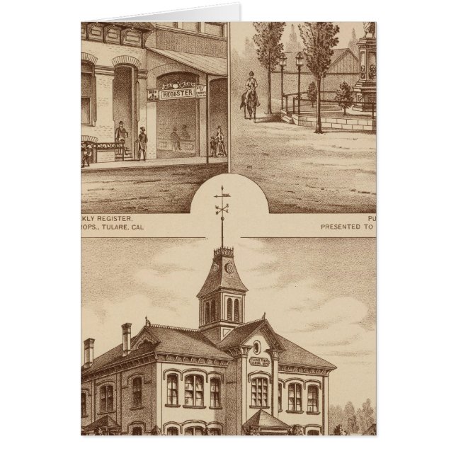 Tulare School, Kalifornien Hälsningskort (Framsidan)