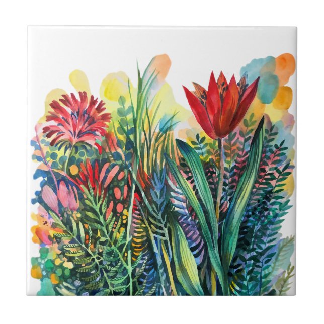 Tuliffträdgård Kakelplatta (Framsidan)