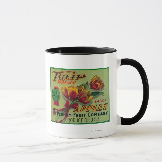 Tulip Apple Låda LabelYakima, WA Mugg (Höger)