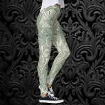 Tulip av William Morris, Vintage Blommigt Art Leggings<br><div class="desc">Tulip (1875) av William Morris är en vintage Victorian Era bra art Pre-Raphaelite mönster som ursprungligen skapades som tyg för textilier eller tapet. En dekorativ scen för blommigt i subtila grönt- och neutralt-toner med vår blommor som blomstrar,  inklusive tulpaner mot bakgrund av lövning.</div>