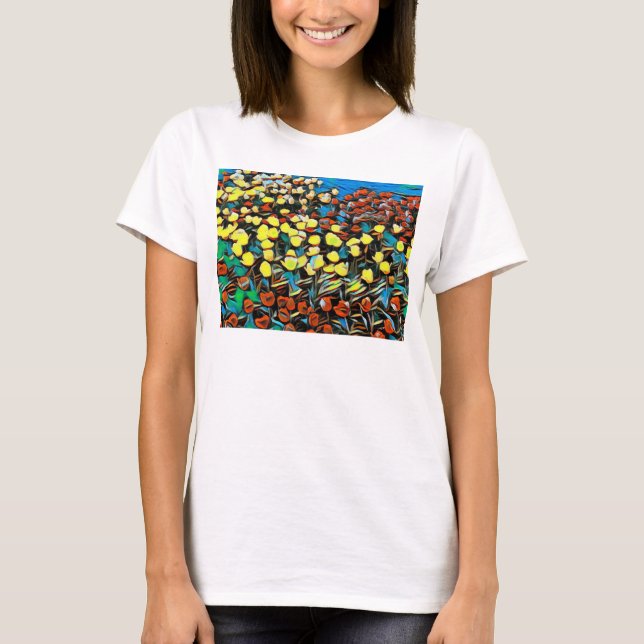 Tulip Basic-Tanktop (vitt) med Dreaming T Shirt (Framsida)